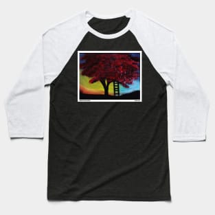 Tree On A Hill Nature Landscape Novelty Gift Baseball T-Shirt